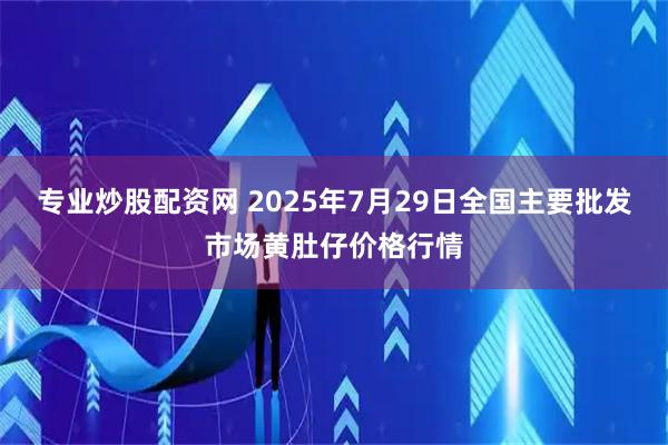 专业炒股配资网 2025年7月29日全国主要批发市场黄肚仔价格行情